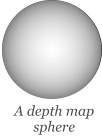 A depth map sphere
